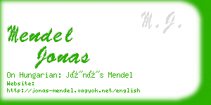 mendel jonas business card